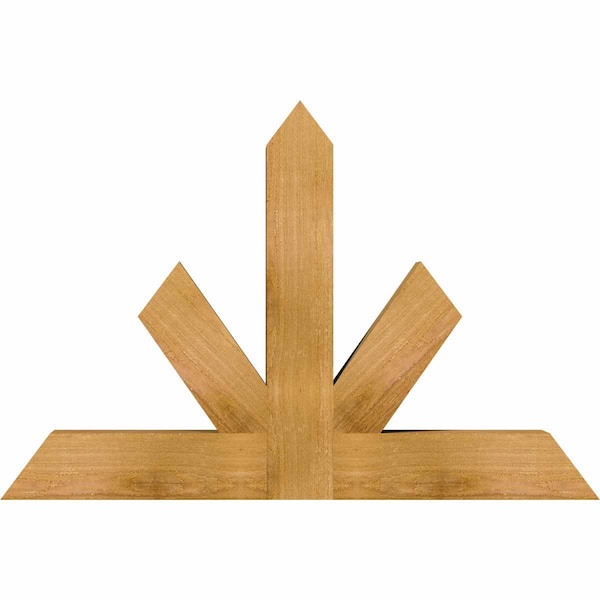 Ekena Millwork Saratoga Rough Sawn Timber Gable Bracket, Western Red Cedar, 36"W x 24"H x 4"D x 4"F, 16/12 Pitch GBW036X24X0404SAR00RWR - main